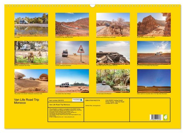 Produktbild: Van Life Road Trip Morocco (Wall Calendar 2026 DIN A2 landscape), CALVENDO 12 Month Wall Calendar