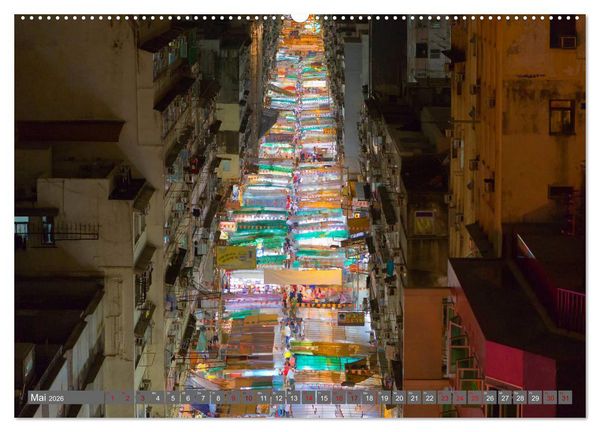 Produktbild: Hong Kong Citylights (hochwertiger Premium Wandkalender 2026 DIN A2 quer), Kunstdruck in Hochglanz