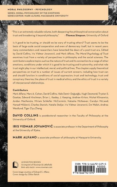Produktbild: Moral Psychology of Trust