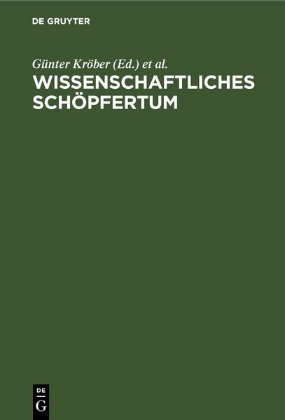 Produktbild: Wissenschaftliches Sch&ouml;pfertum
