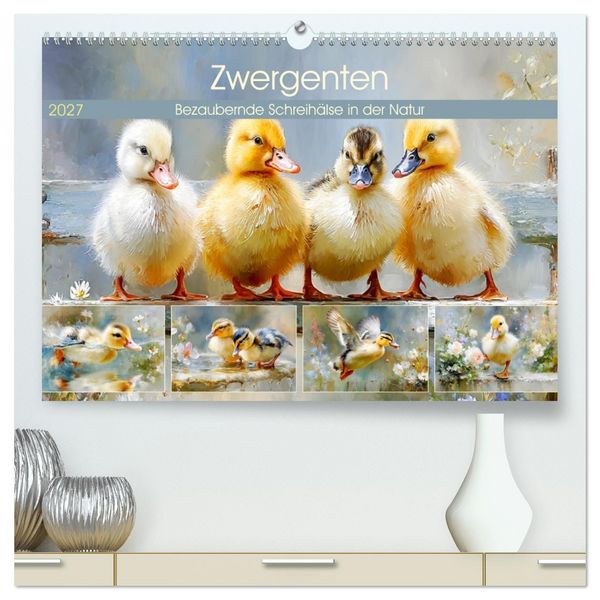 Produktbild: Zwergenten. Bezaubernde Schreih&auml;lse in der Natur (hochwertiger Premium Wandkalender 2027 DIN A2 quer), Kunstdruck in Hochglanz