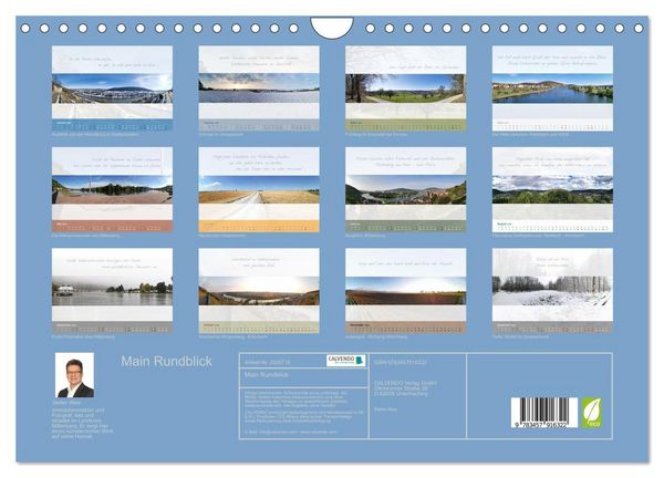 Produktbild: Main Rundblick (Wandkalender 2026 DIN A4 quer), CALVENDO Monatskalender