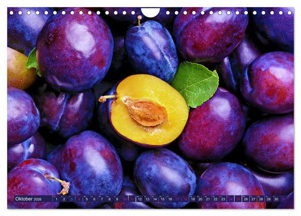 Produktbild: BLAU - Gem&uuml;se und Obst - Farbexplosion (Wandkalender 2026 DIN A4 quer), CALVENDO Monatskalender