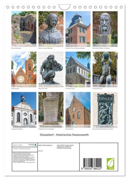 Produktbild: D&uuml;sseldorf - Historisches Kaiserswerth (Wandkalender 2026 DIN A4 hoch), CALVENDO Monatskalender