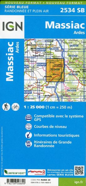 Produktbild: Massiac-Ardes 1:25 000