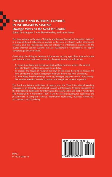 Produktbild: Integrity and Internal Control in Information Systems