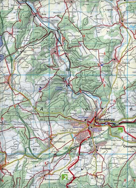 Produktbild: Jura - Ajoie 04 Wanderkarte
