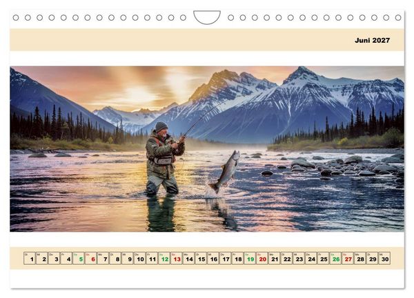 Produktbild: Alaska - Angeln auf Lachs - Panorama (Wandkalender 2027 DIN A4 quer), CALVENDO Monatskalender