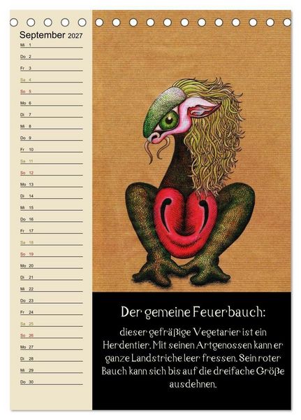 Produktbild: Fabelhafte Wesen / Geburtstagskalender (Tischkalender 2027 DIN A5 hoch), CALVENDO Monatskalender