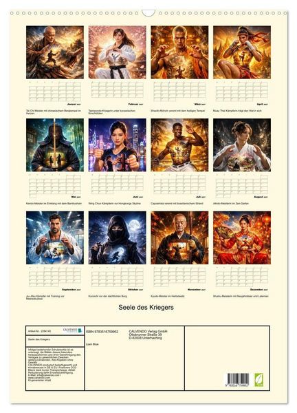 Produktbild: Seele des Kriegers (Wandkalender 2027 DIN A2 hoch), CALVENDO Monatskalender
