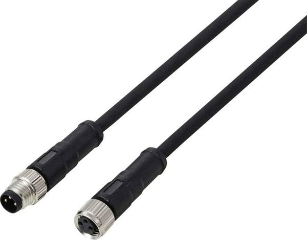 Produktbild: TRU COMPONENTS TC-13751996 Anschlussleitung M8 x 1 Stecker, gerade, Buchse, gerade 5 m Polzahl Sensoren: 3 1 St.