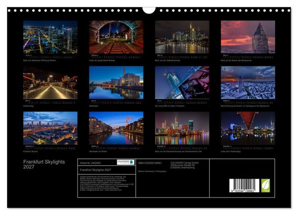 Produktbild: Frankfurt Skylights 2027 (Wandkalender 2027 DIN A3 quer), CALVENDO Monatskalender