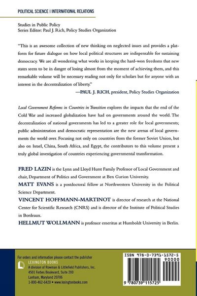 Produktbild: Local Government Reforms in Countries in Transition