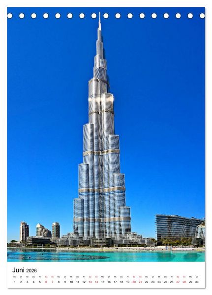 Produktbild: Dubai - faszinierende Highlights (Tischkalender 2026 DIN A5 hoch), CALVENDO Monatskalender