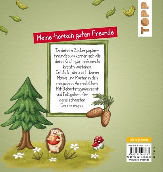 Mein Zauberpapier Kindergarten Freundebuch Wilde Waldtiere