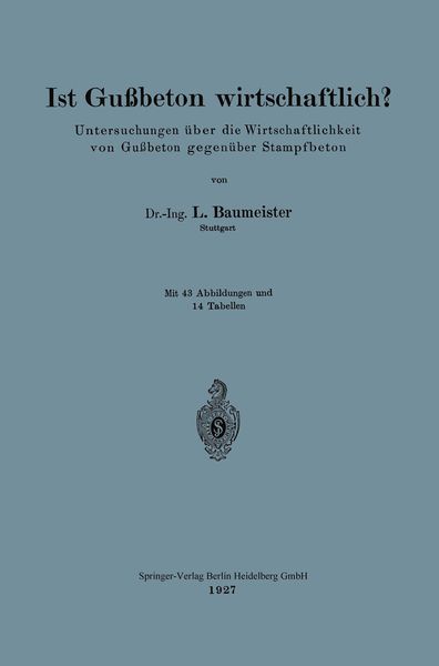 Produktbild: Ist Gu&szlig;beton wirtschaftlich?