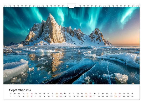 Produktbild: Aurora Borealis - Polarlicht Nordlicht (Wandkalender 2026 DIN A4 quer), CALVENDO Monatskalender