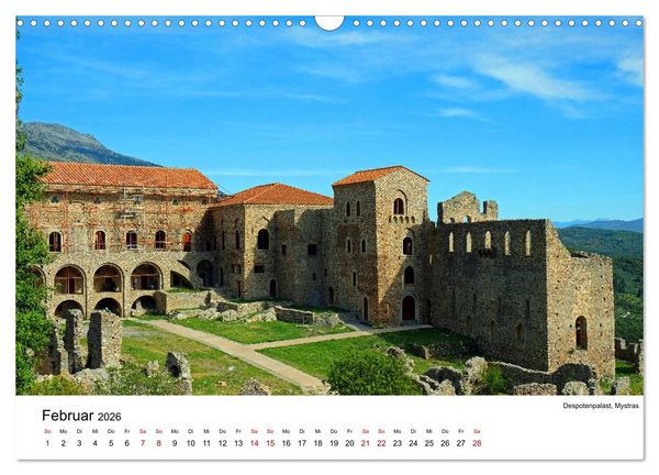 Produktbild: Von Olympia &uuml;ber Messene nach Mystras (Wandkalender 2026 DIN A3 quer), CALVENDO Monatskalender