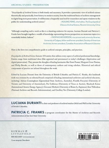 Produktbild: Encyclopedia of Archival Science