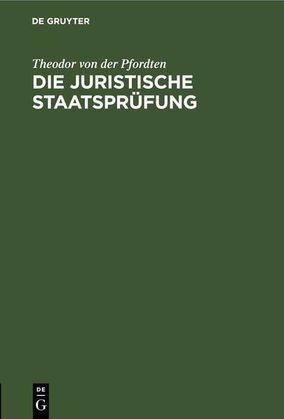 Produktbild: Die juristische Staatspr&uuml;fung