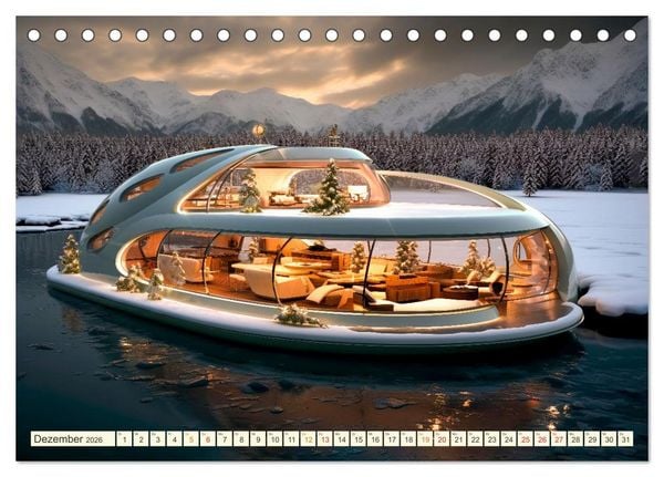 Produktbild: Hausboote Wohn Fantasien (Tischkalender 2026 DIN A5 quer), CALVENDO Monatskalender