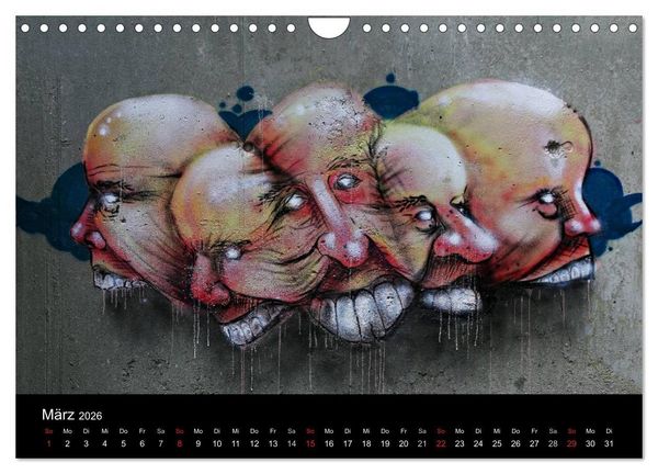 Produktbild: Grafittikunst (Wandkalender 2026 DIN A4 quer), CALVENDO Monatskalender