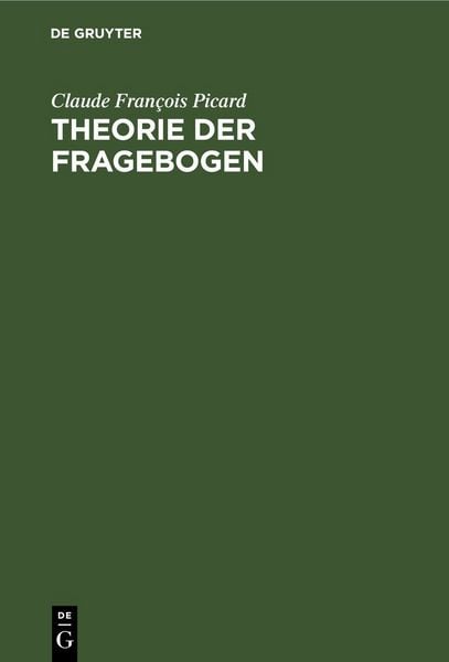 Produktbild: Theorie der Fragebogen