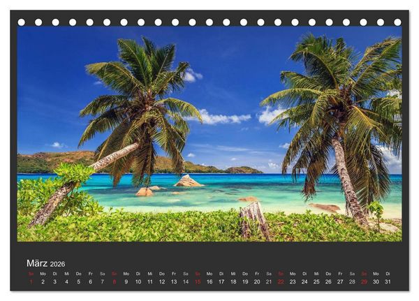 Produktbild: Seychellen Traumstr&auml;nde im Paradies (Tischkalender 2026 DIN A5 quer), CALVENDO Monatskalender