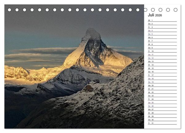 Produktbild: Matterhorn. Der Berg der Berge (Tischkalender 2026 DIN A5 quer), CALVENDO Monatskalender