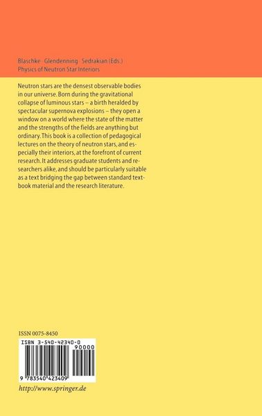 Produktbild: Physics of Neutron Star Interiors