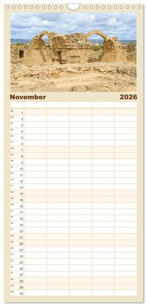 Produktbild: Familienplaner 2026 - Zauberhaftes Zypern mit 5 Spalten (Wandkalender, 21 x 45 cm) CALVENDO