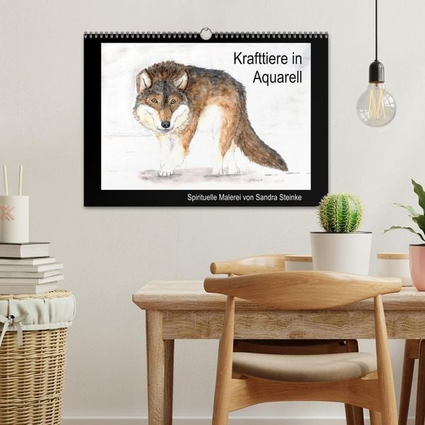 Produktbild: Krafttiere in Aquarell (Wandkalender 2026 DIN A3 quer), CALVENDO Monatskalender