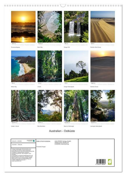 Produktbild: Australien - Ostk&uuml;ste (Wandkalender 2026 DIN A2 hoch), CALVENDO Monatskalender