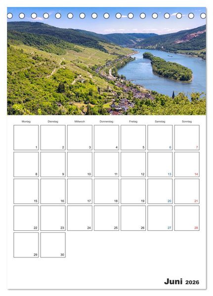 Produktbild: Rheingau Terminplaner (Tischkalender 2026 DIN A5 hoch), CALVENDO Monatskalender