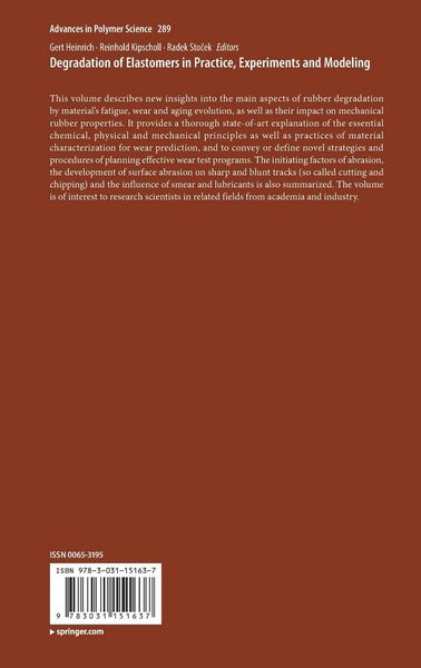 Produktbild: Degradation of Elastomers in Practice, Experiments and Modeling