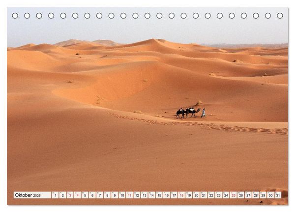 Produktbild: Die SAHARA in Marokko, Faszinierende W&uuml;stenregionen (Tischkalender 2026 DIN A5 quer), CALVENDO Monatskalender