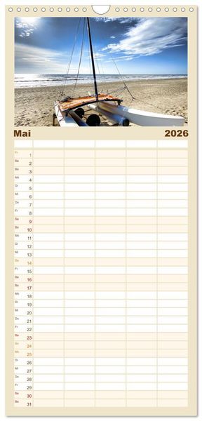Produktbild: Familienplaner 2026 - Ferien in Holland mit 5 Spalten (Wandkalender, 21 x 45 cm) CALVENDO