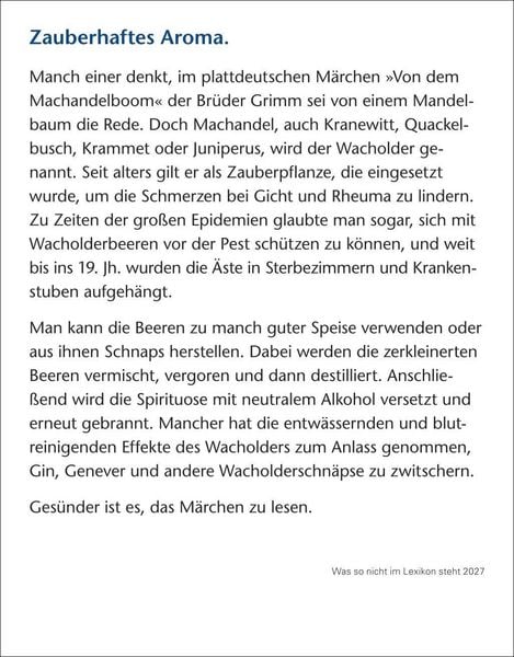 Produktbild: Was so nicht im Lexikon steht Tagesabrei&szlig;kalender 2027 - Kuriosit&auml;ten, Hist&ouml;rchen und merkw&uuml;rdige Geschichten