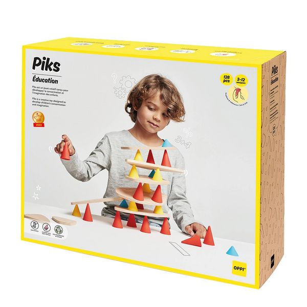 Produktbild: OPPI TOYS - Piks Stapelspielzeug Lernset 129-teilig