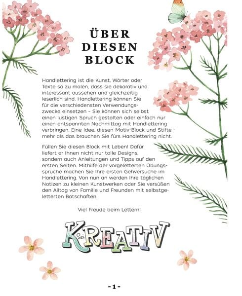 Produktbild: Handlettering Mixed Paper Block Cottage Dreams - Gelb, Gr&uuml;n, Blau, Rosa, Rot - A5