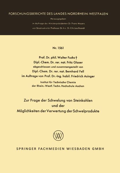 Produktbild: Zur Frage der Schwelung von Steinkohlen und der M&ouml;glichkeiten der Verwertung der Schwelprodukte