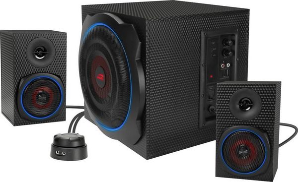Produktbild: SPEEDLINK GRAVITY CARBON RGB 2.1 Subwoofer System, black