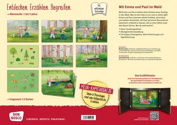 Produktbild: Einen Waldtag erleben mit Emma und Paul. Kamishibai Bildkartenset.