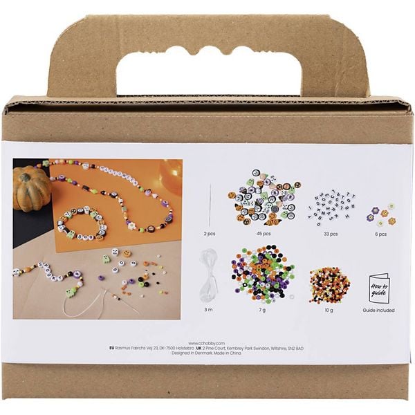 Produktbild: Creativ Company Mini Kreativ Set Schmuck, Halsketten , und Armb&auml;nder, Halloween Farben
