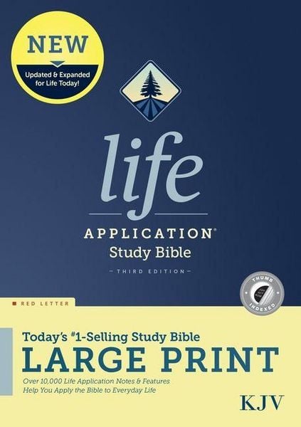 Produktbild: KJV Life Application Study Bible, Third Edition, Large Print (Hardcover, Indexed, Red Letter)