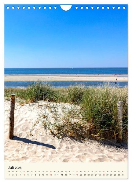 Produktbild: LANGEOOG Strandspaziergang (Wandkalender 2026 DIN A4 hoch), CALVENDO Monatskalender