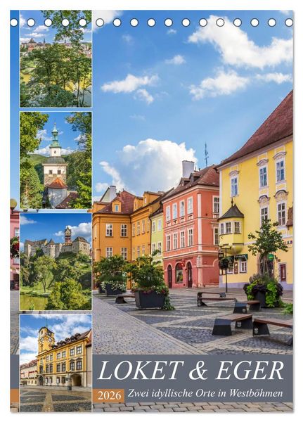 Produktbild: LOKET UND EGER Zwei idyllische Orte in Westb&ouml;hmen (Tischkalender 2026 DIN A5 hoch), CALVENDO Monatskalender