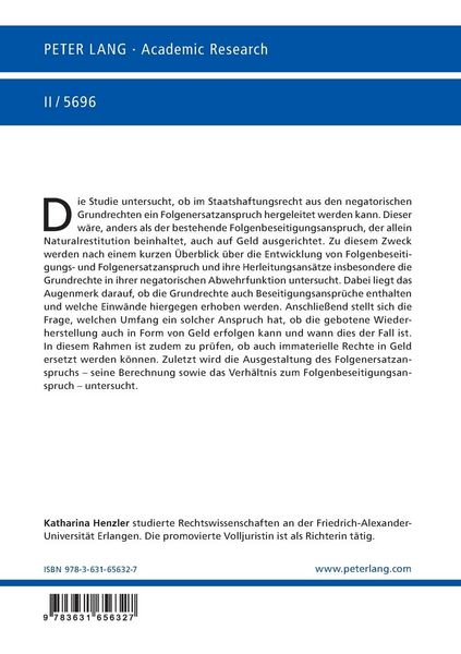 Produktbild: Folgenbeseitigung und Folgenersatz als negatorische Leistungsanspr&uuml;che