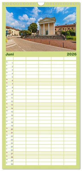 Produktbild: Familienplaner 2026 - Udine - die Stadt der Engel mit 5 Spalten (Wandkalender, 21 x 45 cm) CALVENDO