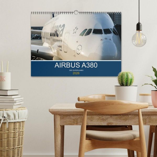 Produktbild: Airbus A380 Superjumbo 2026 (Wandkalender 2026 DIN A3 quer), CALVENDO Monatskalender